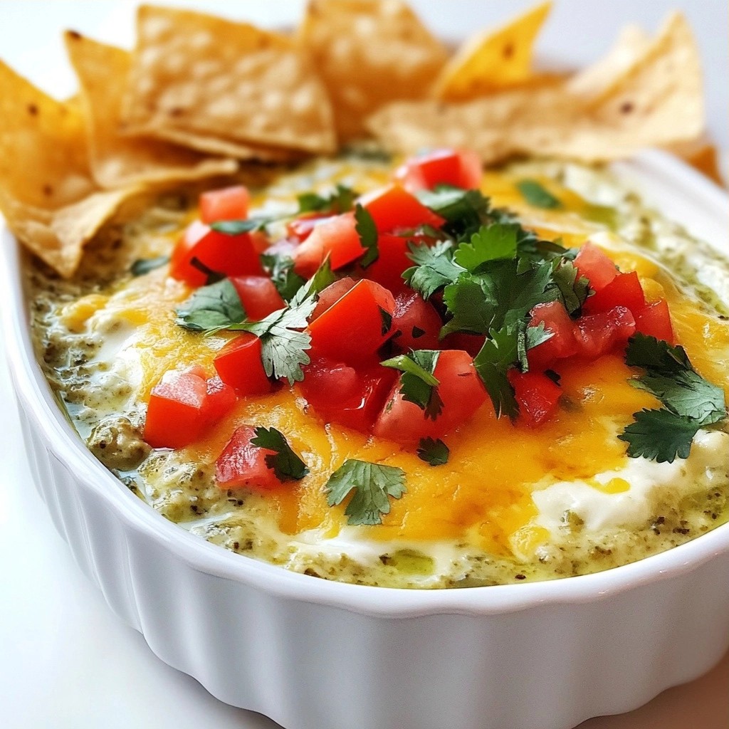 Zesty Cheesy Salsa Verde Dip Flavorful Party Treat