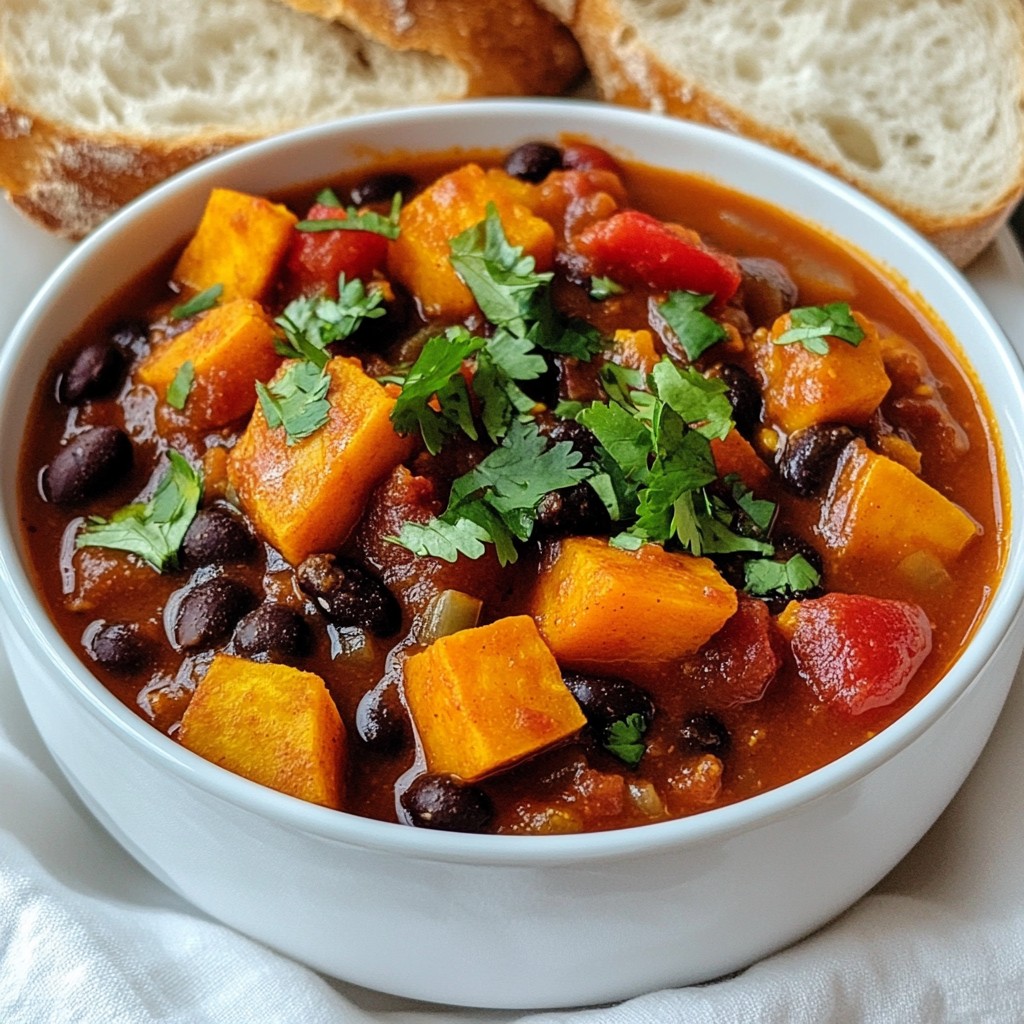 Sweet Potato Black Bean Chili Flavorful and Healthy Dish
