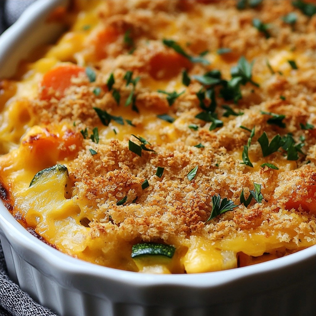 Hearty Cheesy Lentil and Vegetable Casserole Recipe