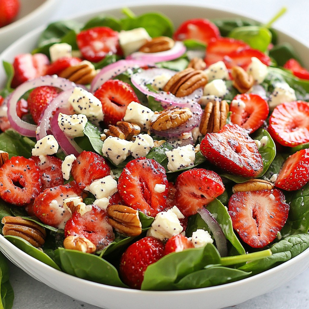 Strawberry Spinach Salad with Poppyseed Dressing Delight