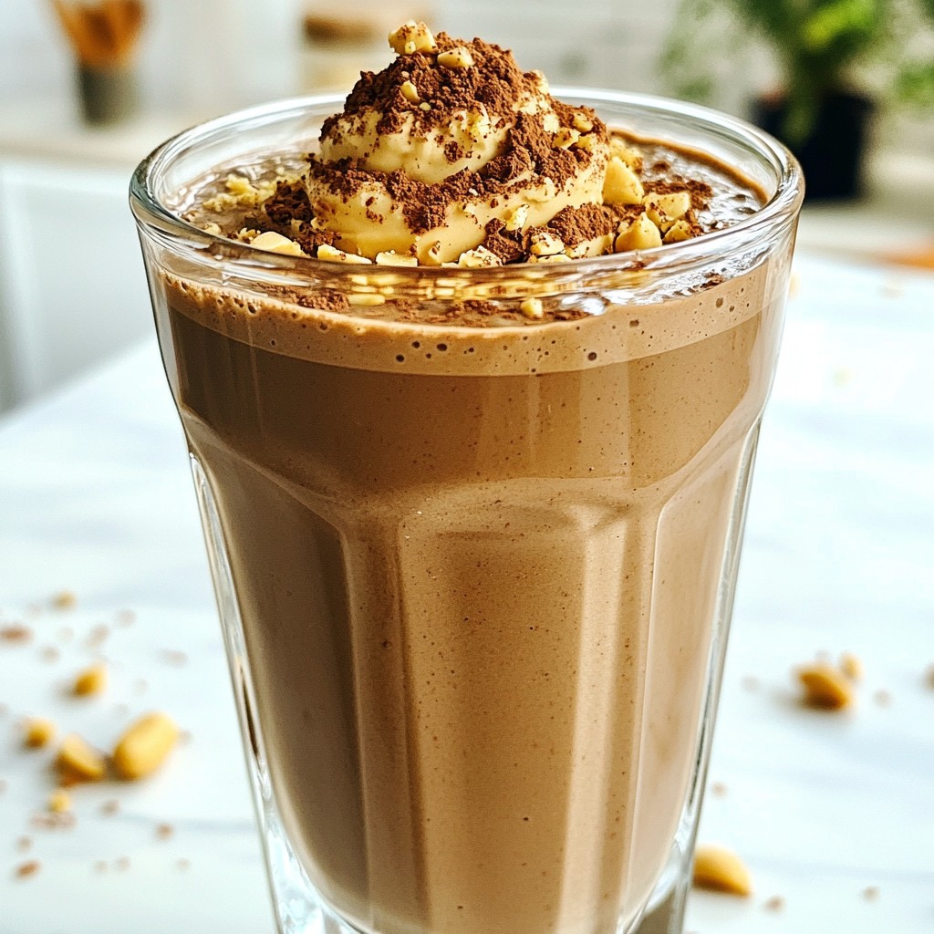 Vegan Chocolate Peanut Butter Smoothie Delight