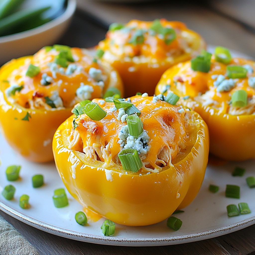 Buffalo Chicken Stuffed Peppers Tasty and Simple Meal
