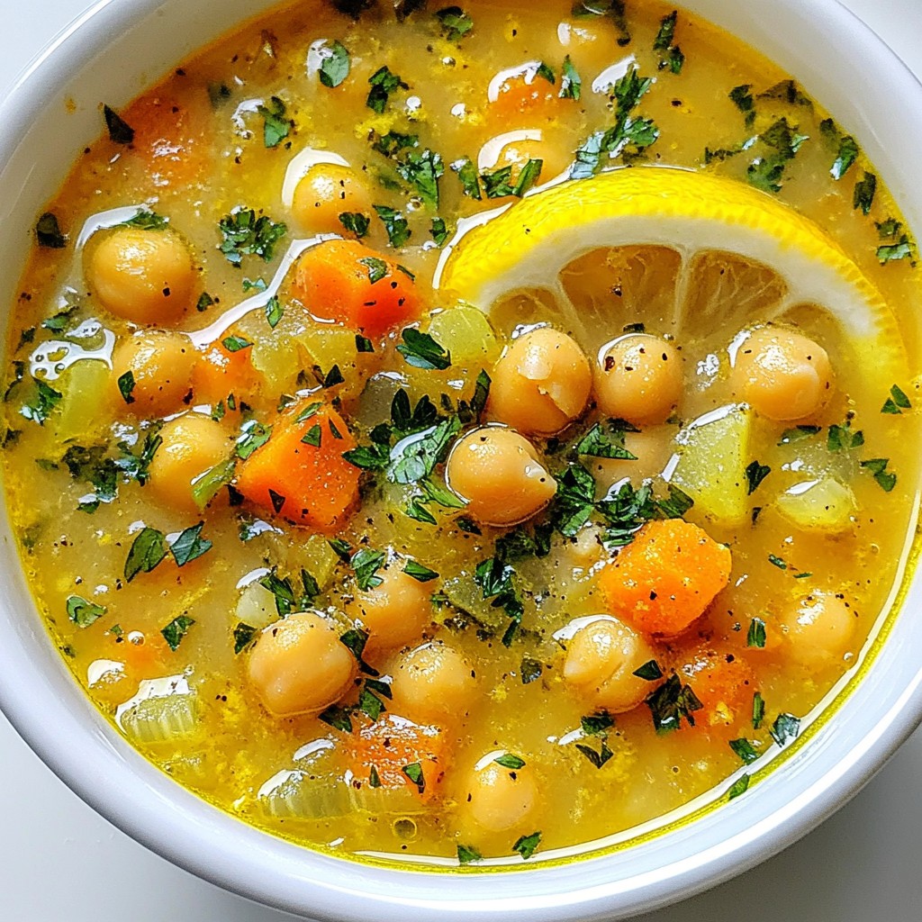 Greek Lemon Chickpea Soup Flavorful Comfort Dish