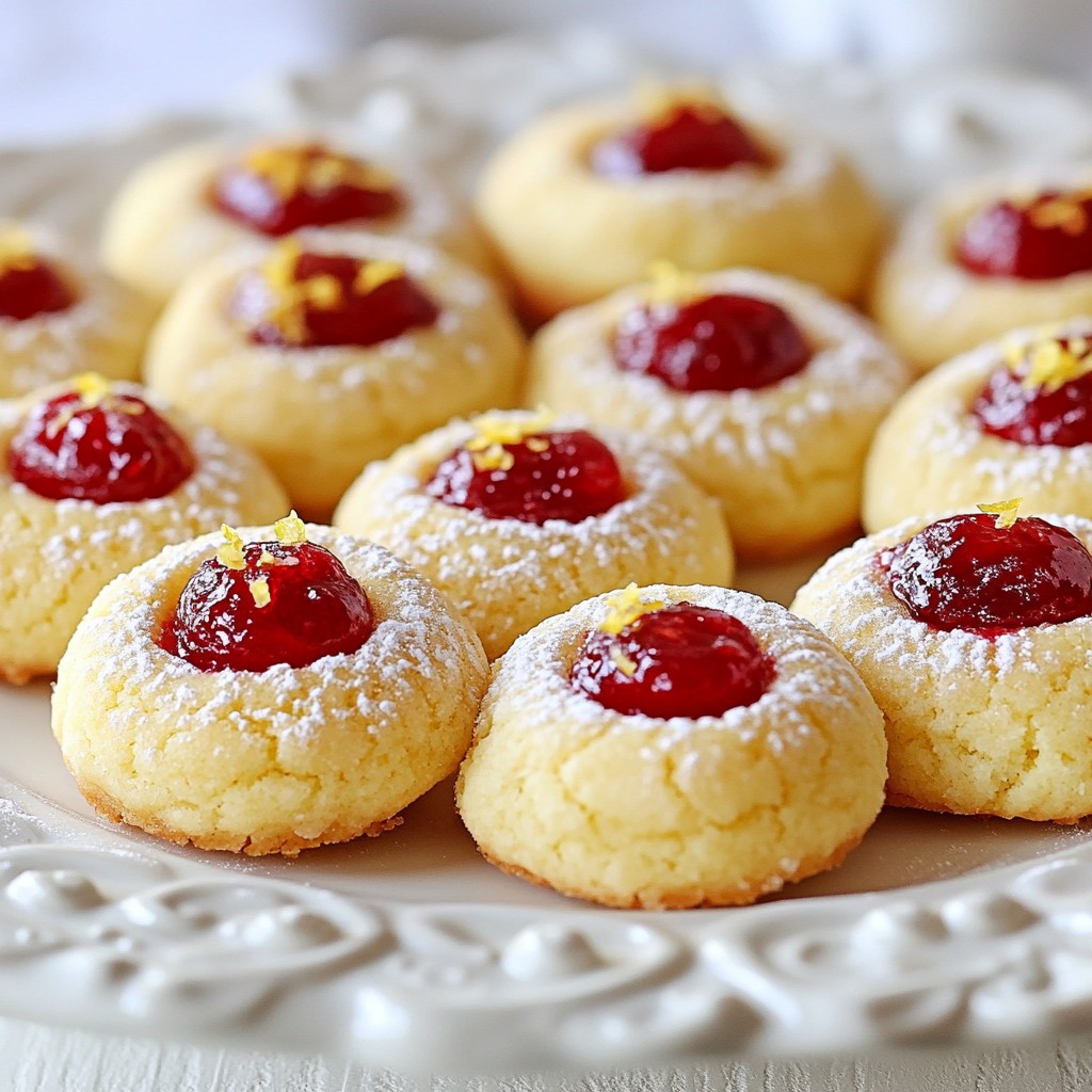 Raspberry Lemon Thumbprint Cookies Delightful Treat