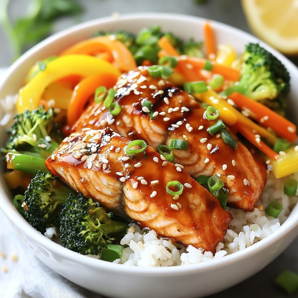 Teriyaki Salmon Bowls Packed with Flavorful Goodness