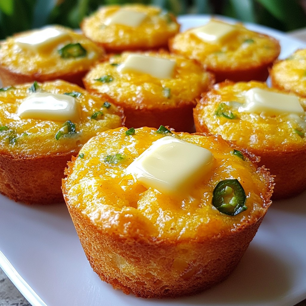 Jalapeño Cheddar Cornbread Muffins Savory and Soft