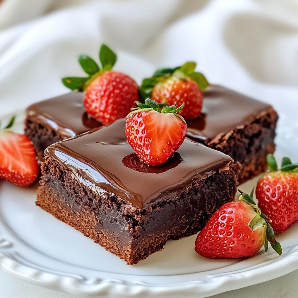 Chocolate Covered Strawberry Brownies Irresistible Treat