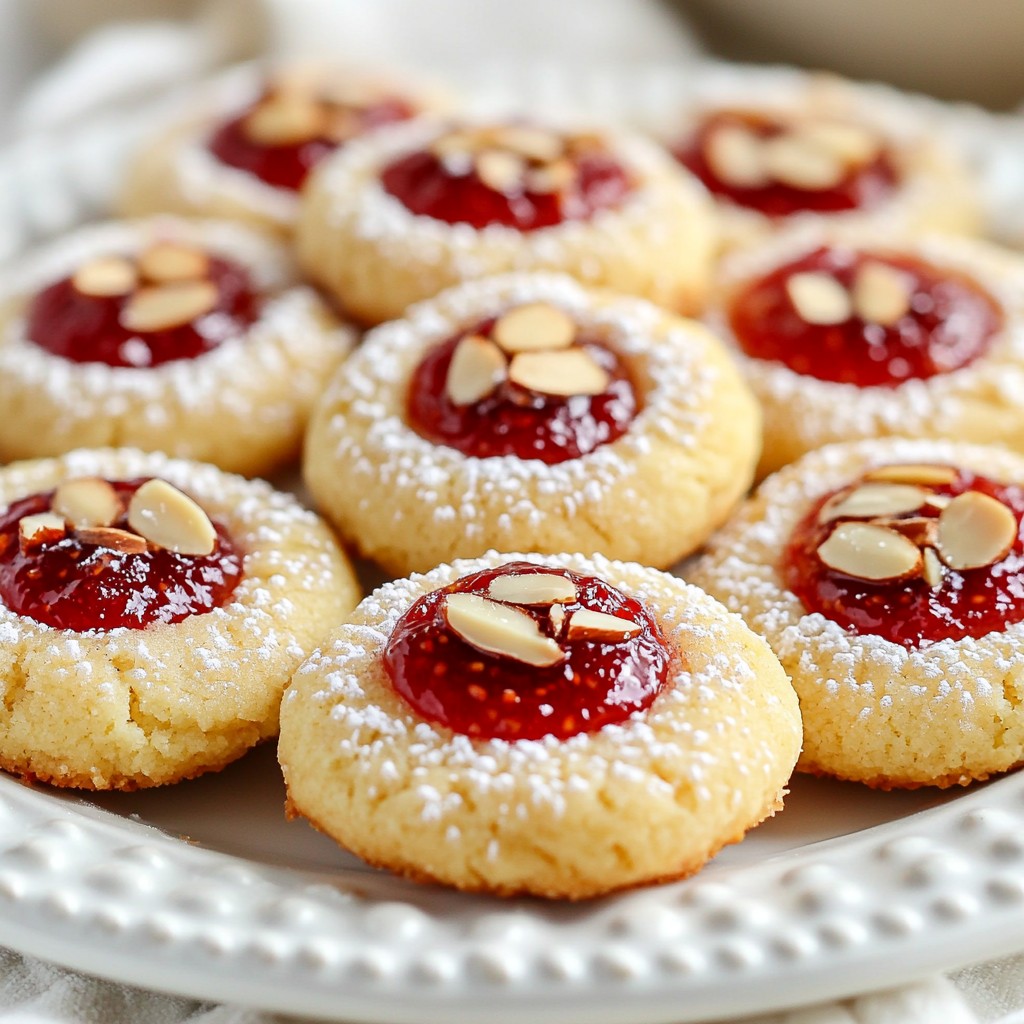 Raspberry Almond Thumbprint Cookies Delightful Treat