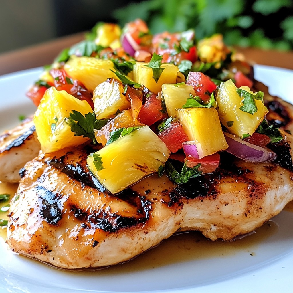 Pineapple Salsa Grilled Chicken Juicy and Flavorful Dish