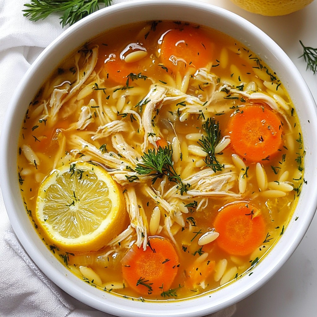 Savory Greek Lemon Chicken Soup Recipe for Comfort