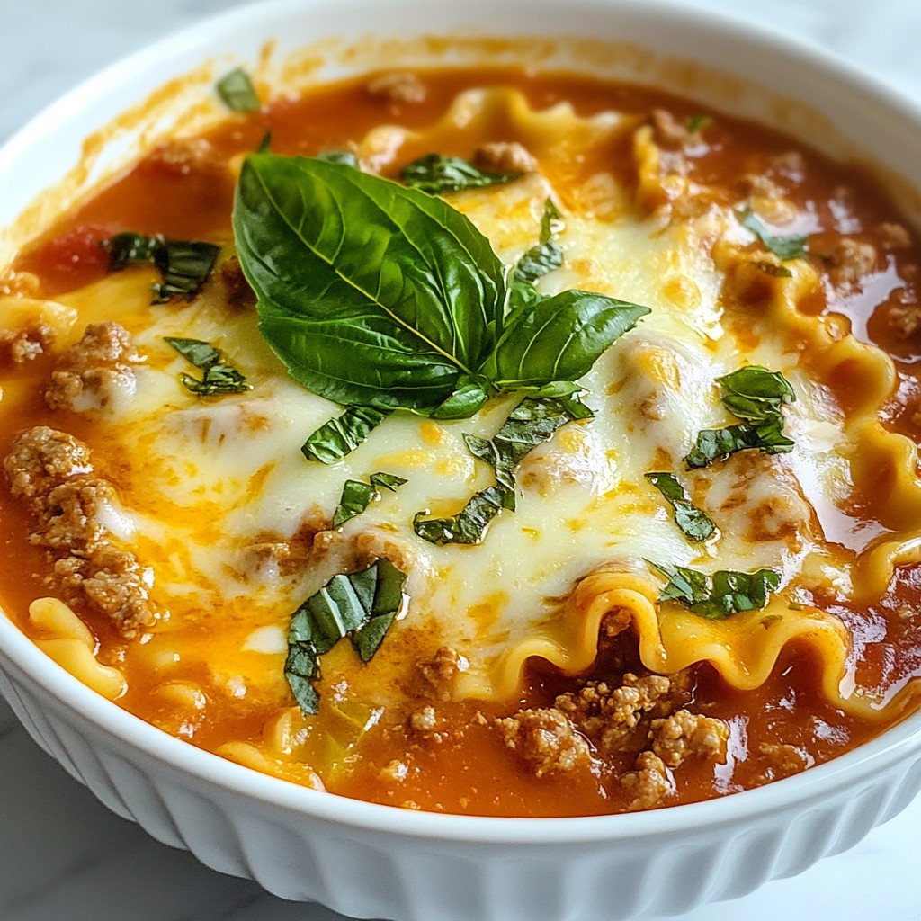 One-Pot Lasagna Soup Flavorful and Easy Meal