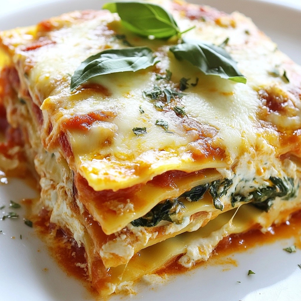 Creamy Cheesy Spinach Lasagna with Ricotta Delight