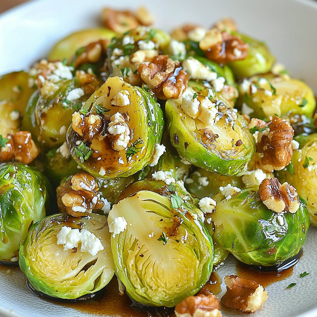 Balsamic Glazed Brussels Sprouts Flavorful Vegetable Dish