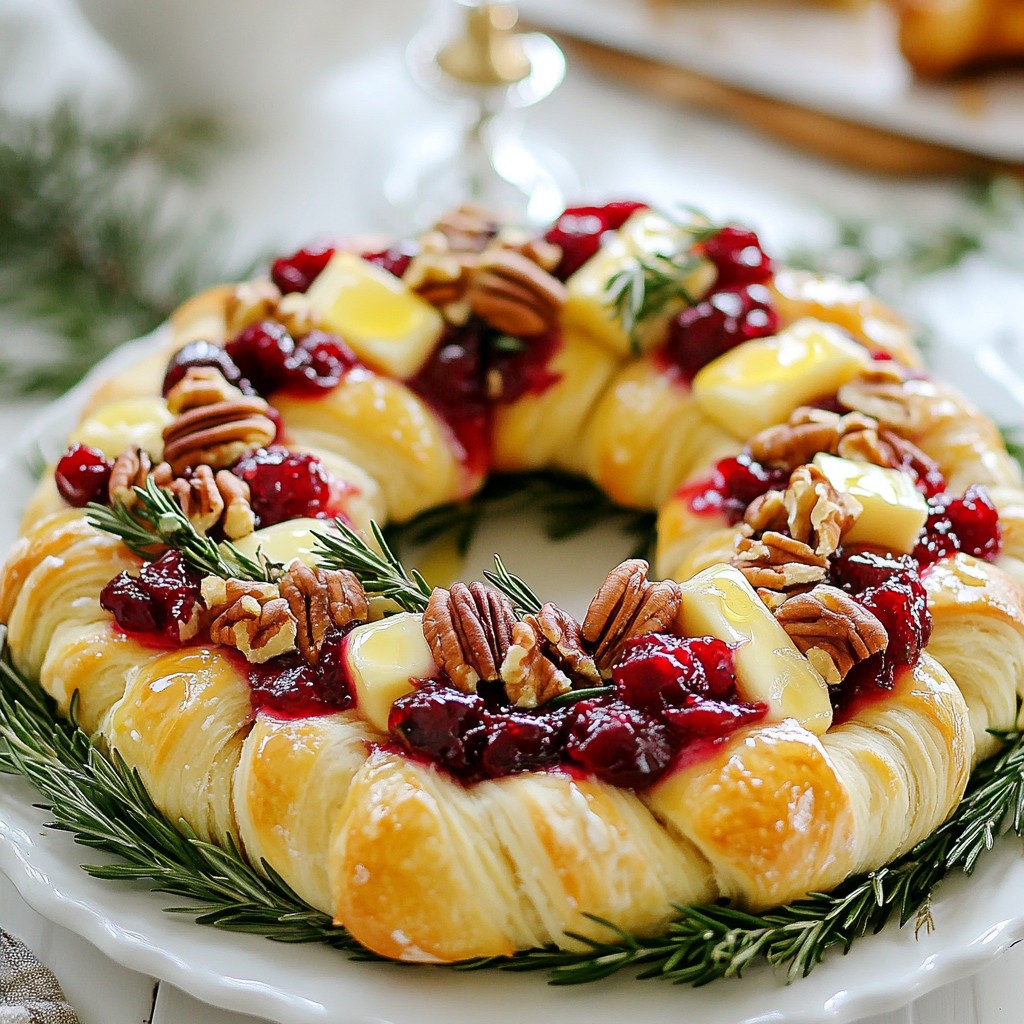 Cranberry Brie Crescent Wreath Festive and Flavorful Dish