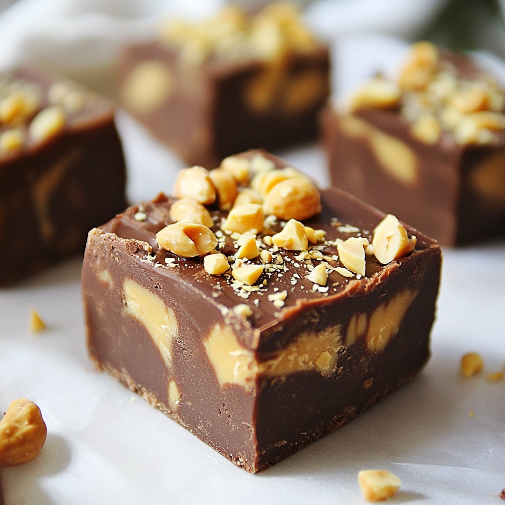 Chocolate Peanut Butter Swirl Fudge Irresistible Treat