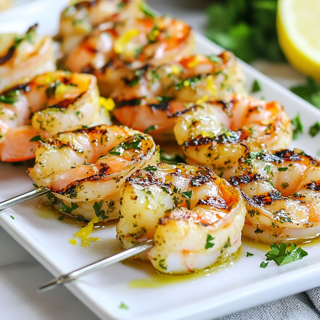 Lemon Herb Grilled Shrimp Skewers Flavorful Delight