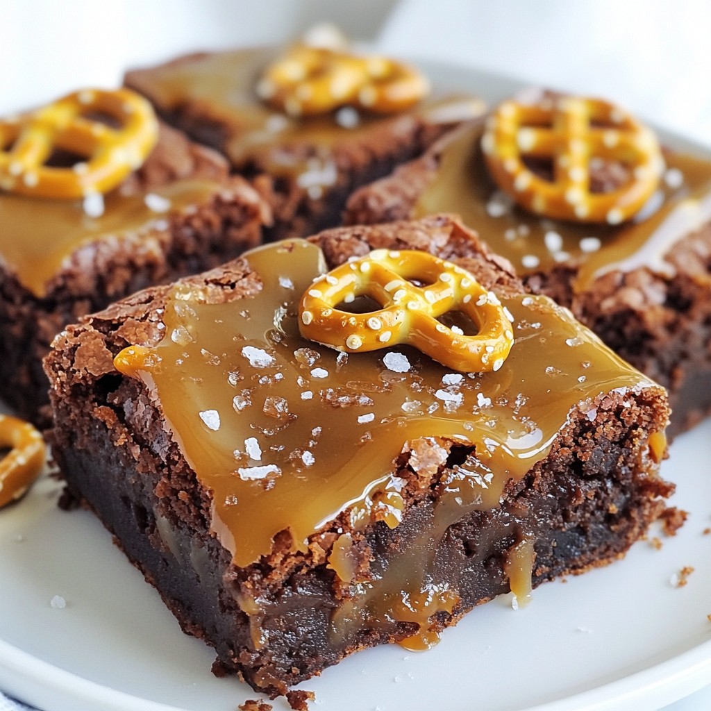 Salted Caramel Pretzel Brownies Irresistible Treat