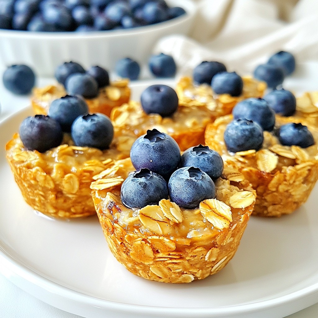 Blueberry Almond Baked Oatmeal Cups Easy Meal Prep