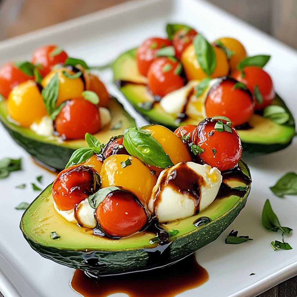 Caprese Stuffed Avocados Delicious Fresh Delight