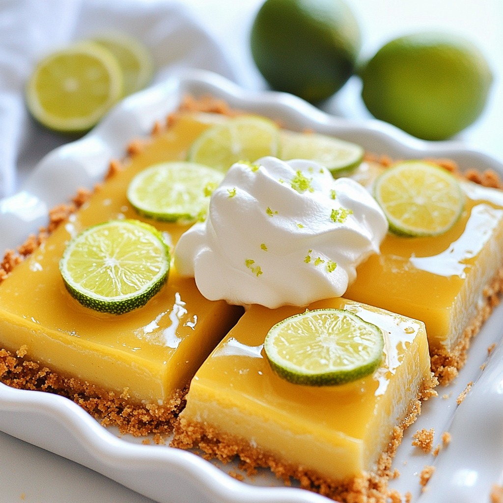 Key Lime Pie Bars Simple and Tart Dessert Delight