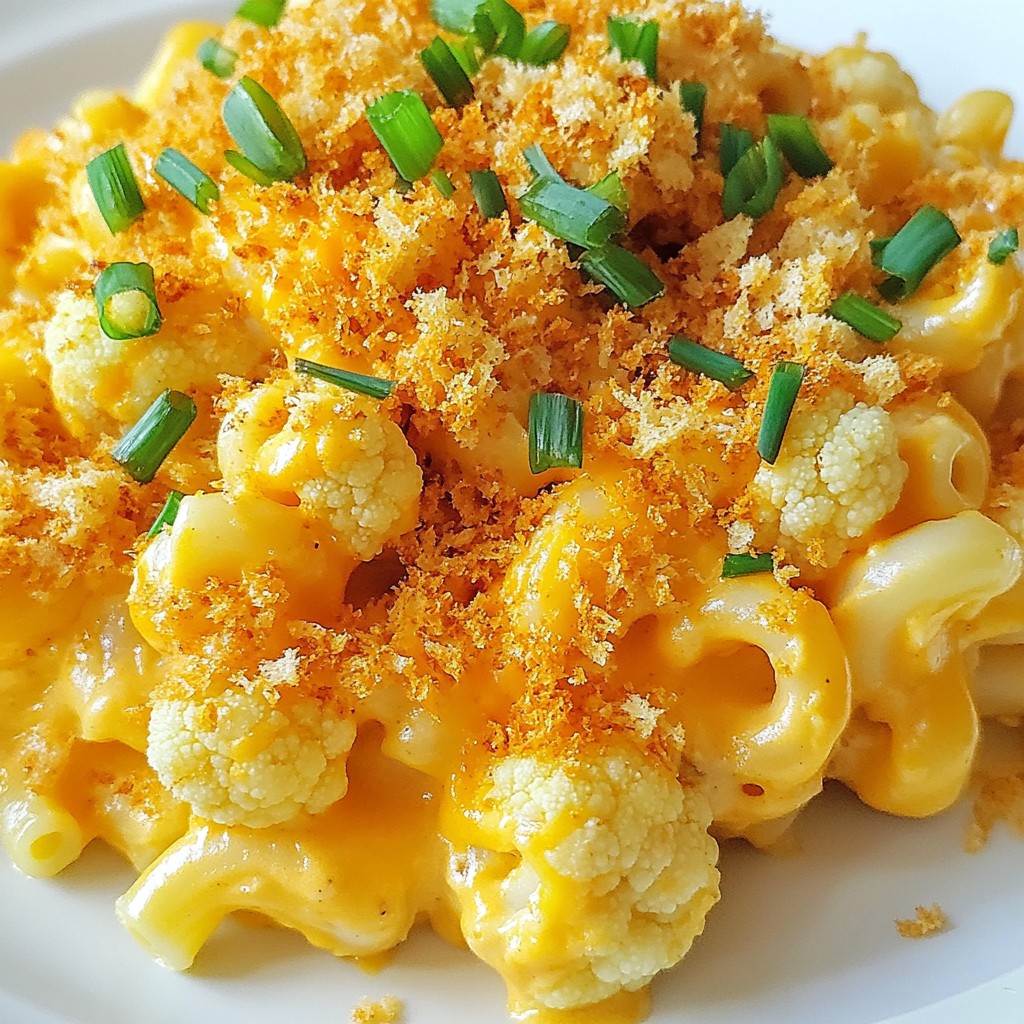 Buffalo Cauliflower Mac and Cheese Cheesy Delight