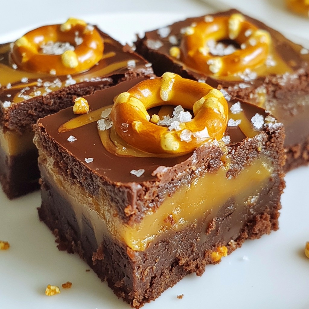 Salted Caramel Pretzel Brownies Delightful Treat Recipe
