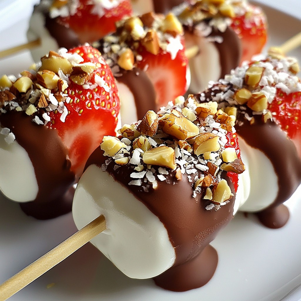Chocolate Dipped Strawberry Yogurt Pops Delightful Treat