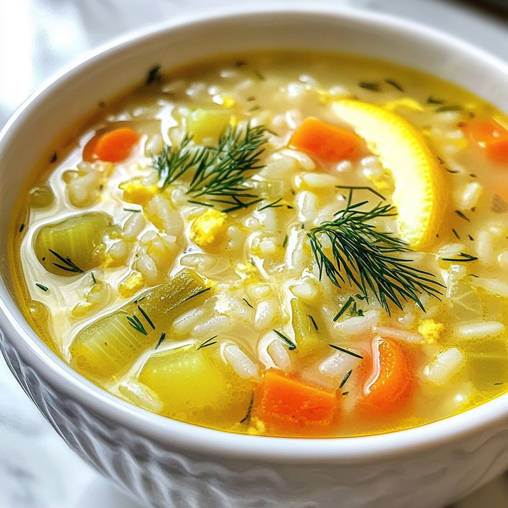 Greek Lemon Rice Soup Comforting and Simple Recipe