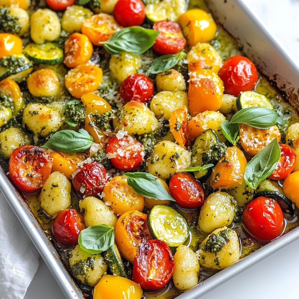 Sheet Pan Gnocchi with Pesto Veggies Simple Delight