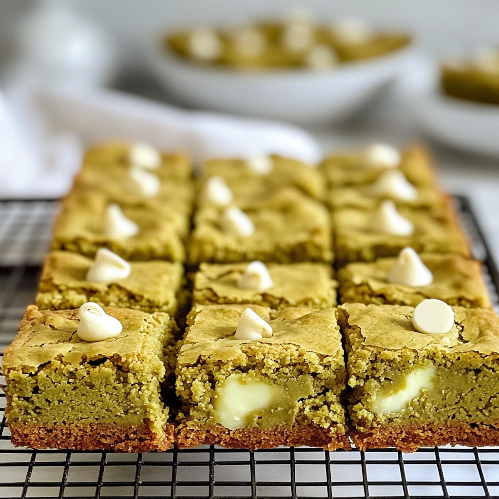 Matcha White Chocolate Blondies Scrumptious Treat Recipe