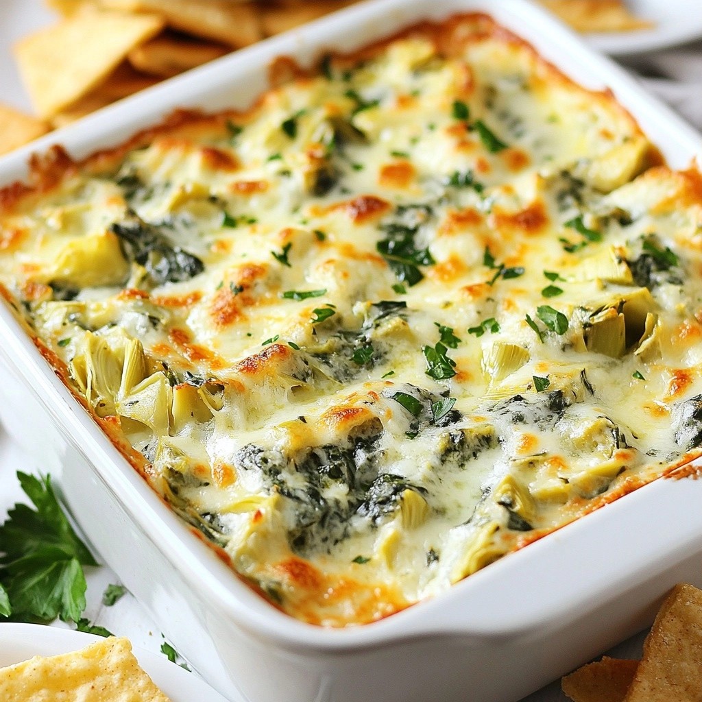 Savory Cheese and Spinach Artichoke Dip Delightful Recipe