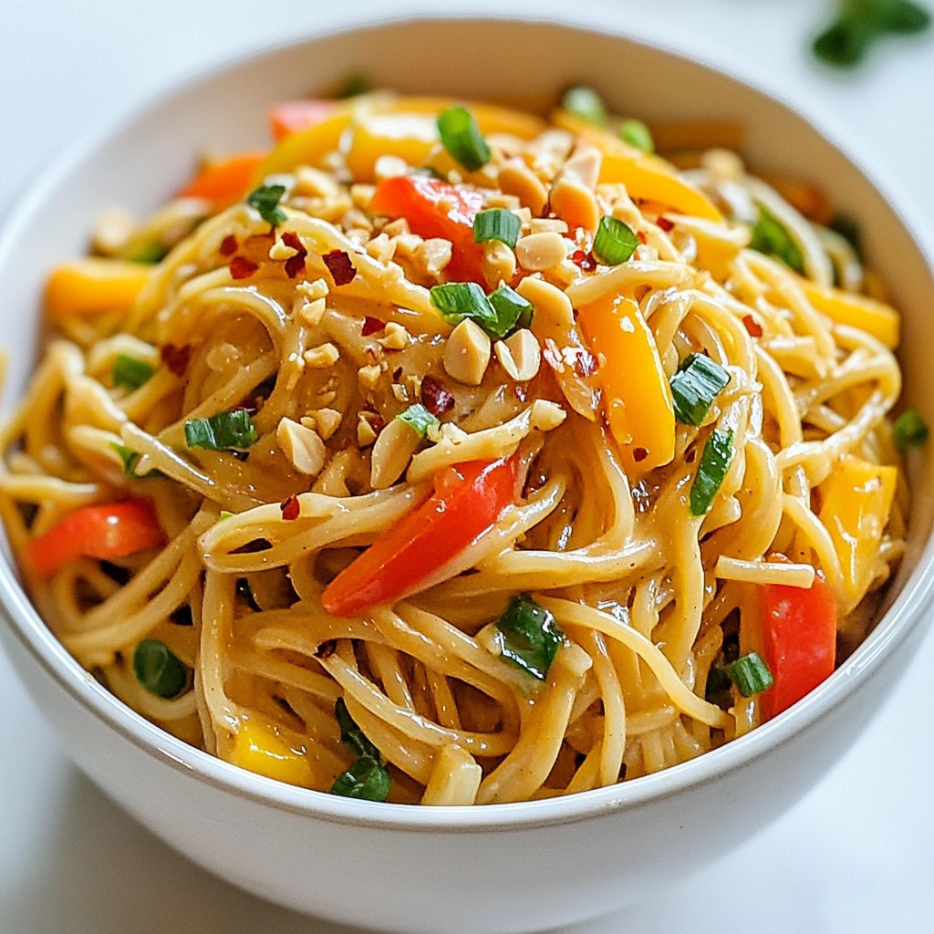 Spicy Thai Peanut Noodles Flavorful and Simple Meal