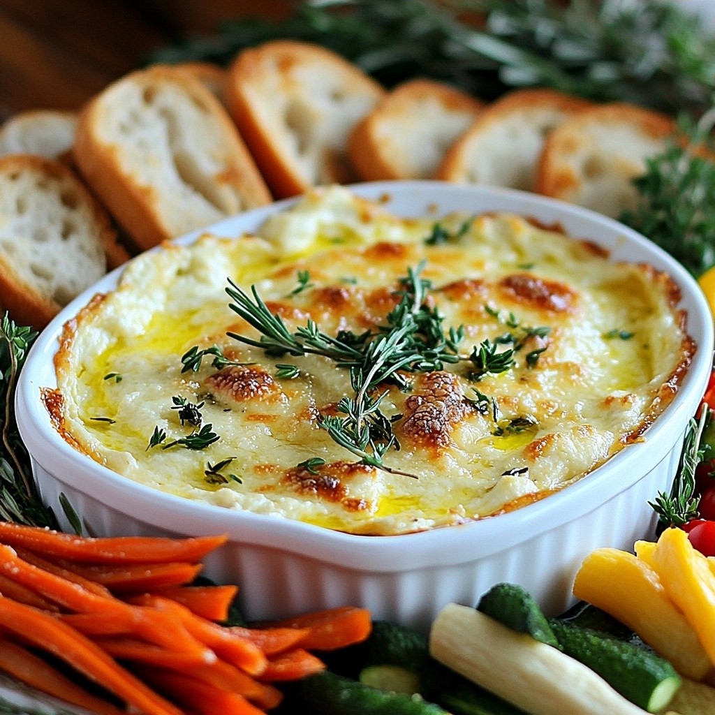 Roasted Garlic and Herb Cheese Dip Flavorful Delight