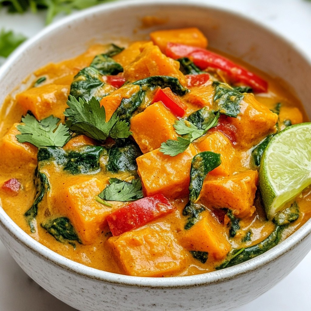 Thai Peanut Sweet Potato Curry Quick and Tasty Meal