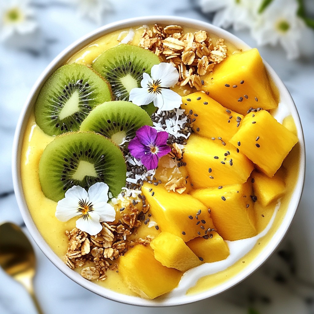 Tropical Pineapple Smoothie Bowl Fresh and Flavorful Dish
