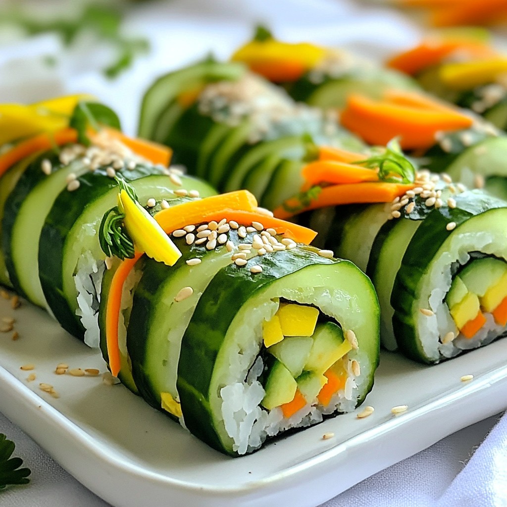 Cucumber Sushi Rolls Fresh and Flavorful Delight
