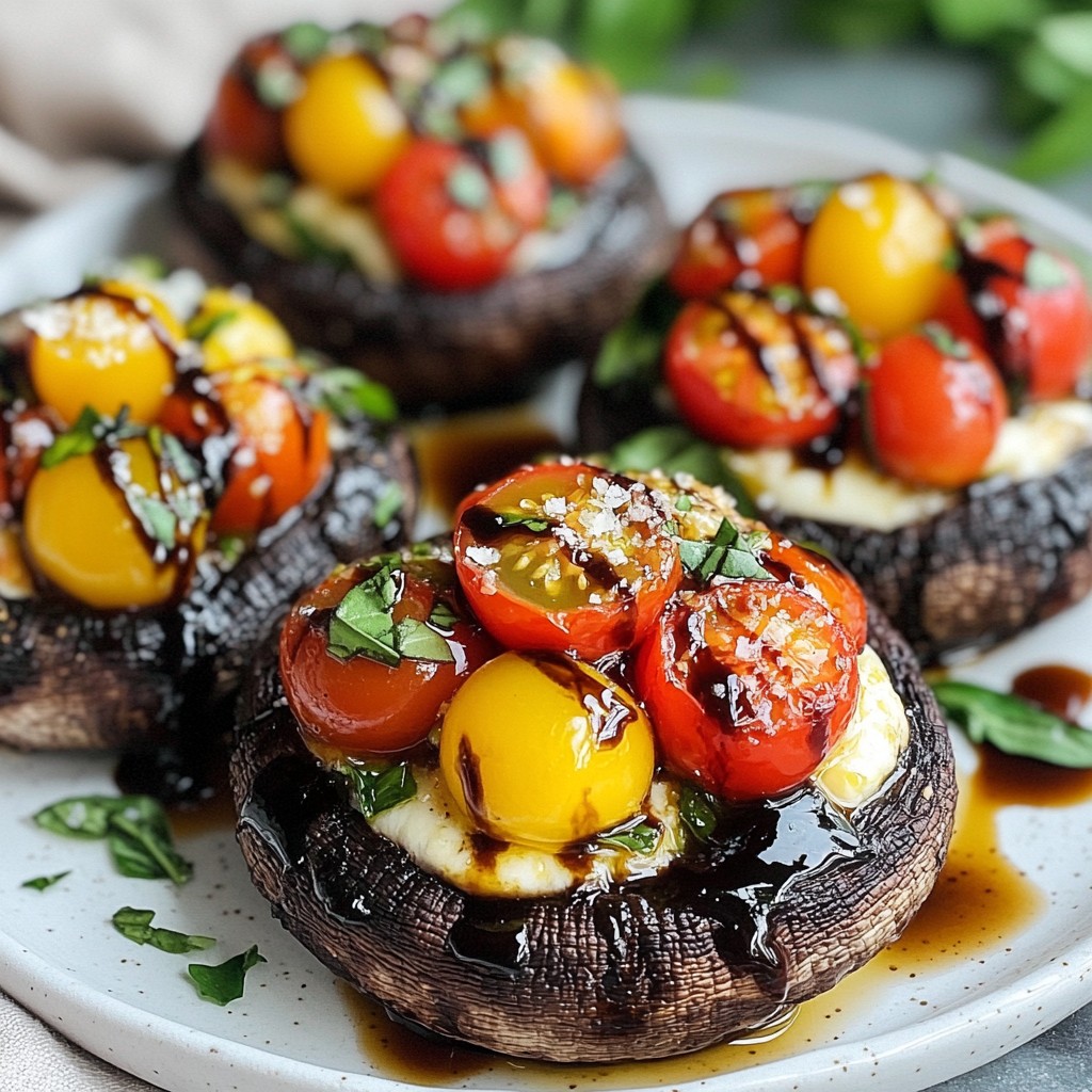 Caprese Stuffed Portobello Mushrooms Flavorful Delight
