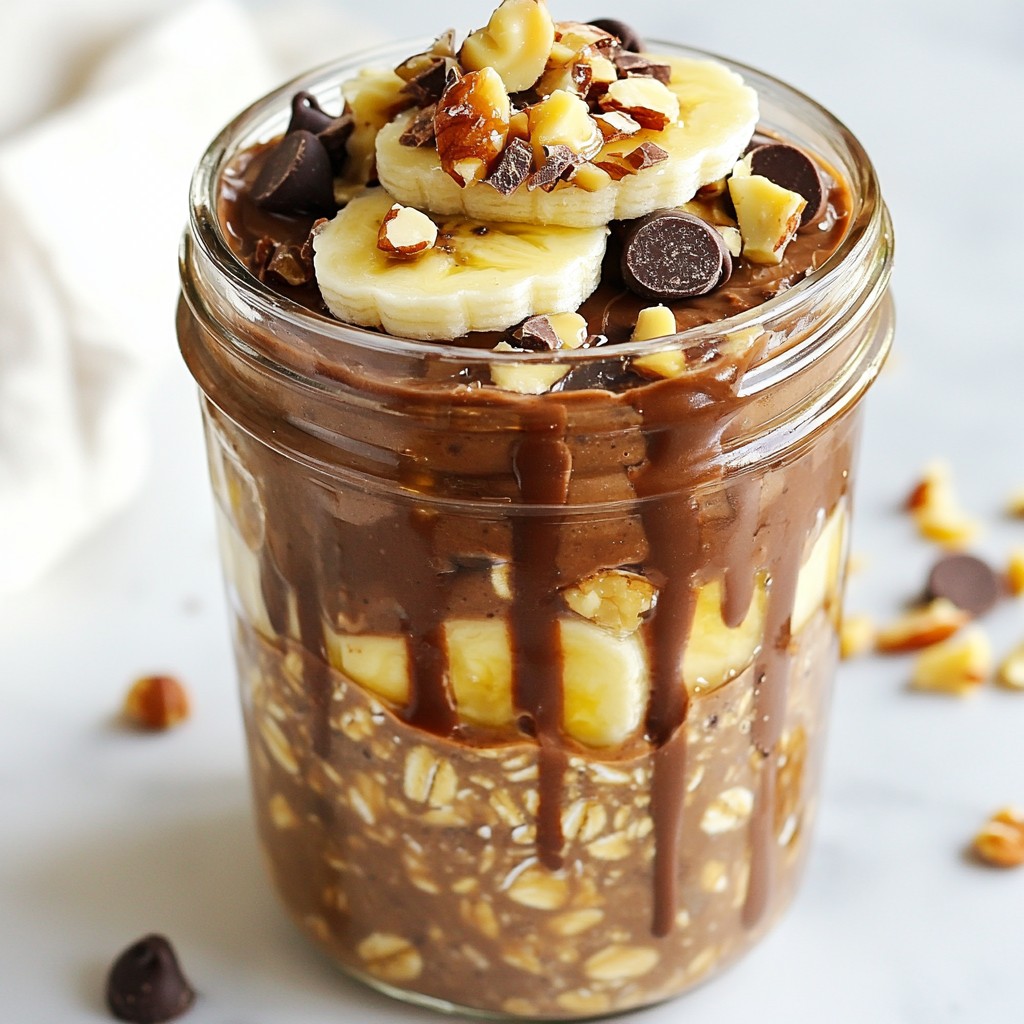 Chocolate Peanut Butter Overnight Oats Scrumptious Treat