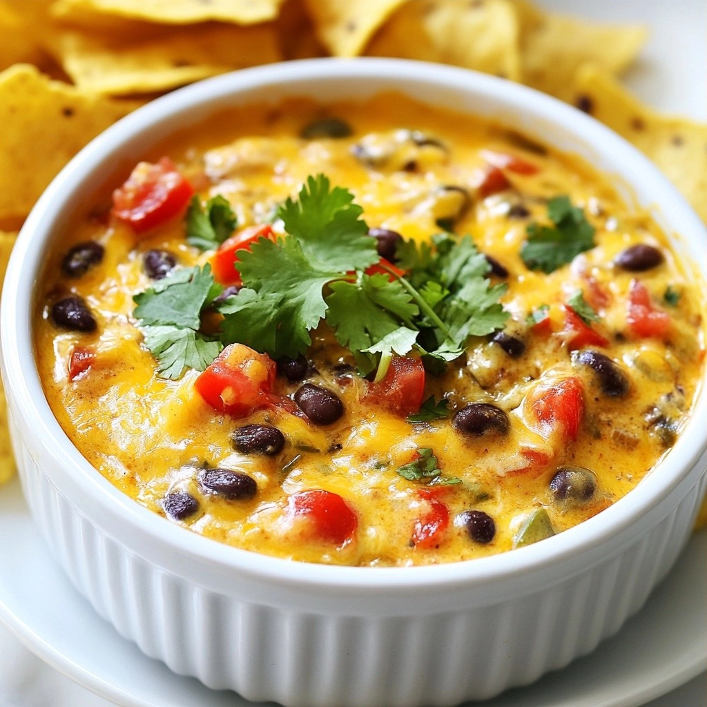 Spicy Cheesy Black Bean Queso Flavorful Dip Recipe