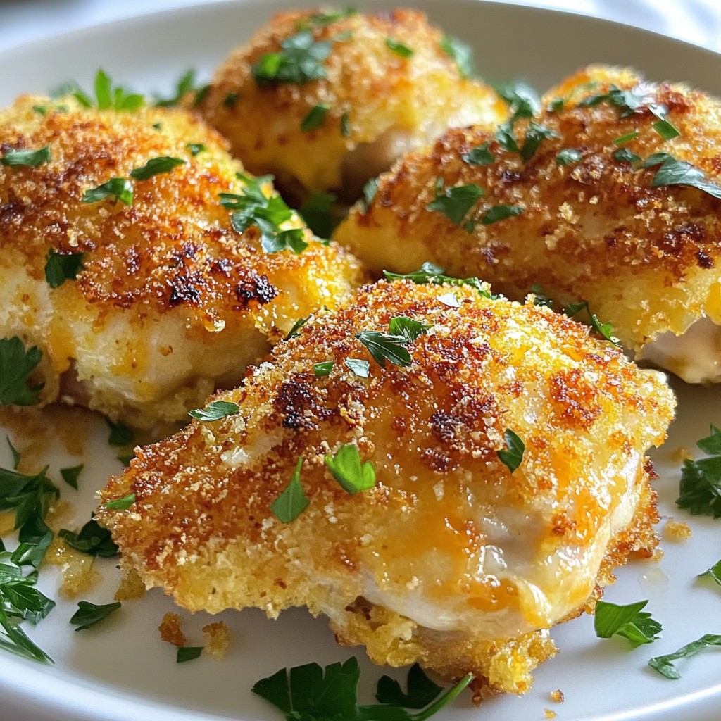 Crispy Cheese Garlic Chicken Thighs Simple Recipe