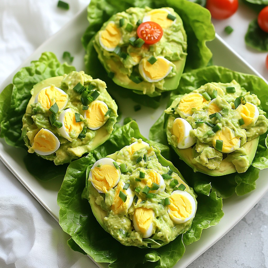Avocado Egg Salad Lettuce Wraps Fresh and Simple Meal