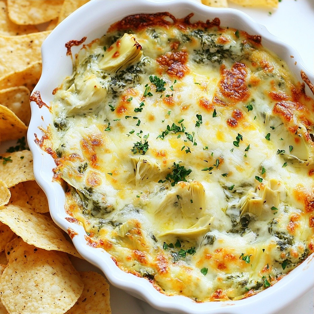Creamy Cheesy Spinach Artichoke Cheese Dip Delight