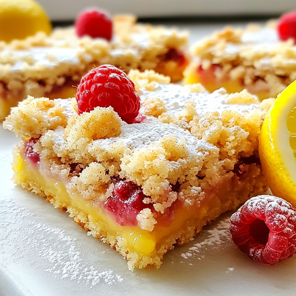 Lemon Raspberry Crumb Bars Tasty and Simple Dessert