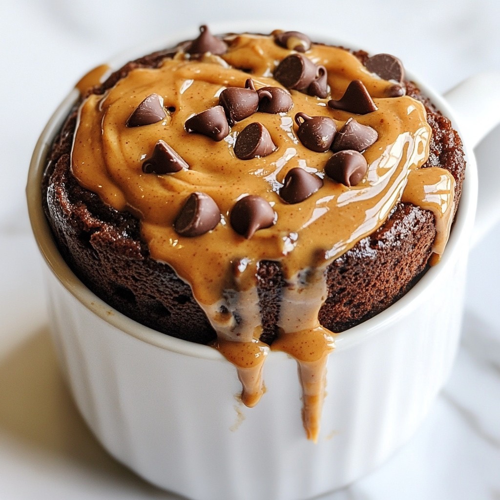 Chocolate Peanut Butter Mug Cake Soft and Rich Delight
