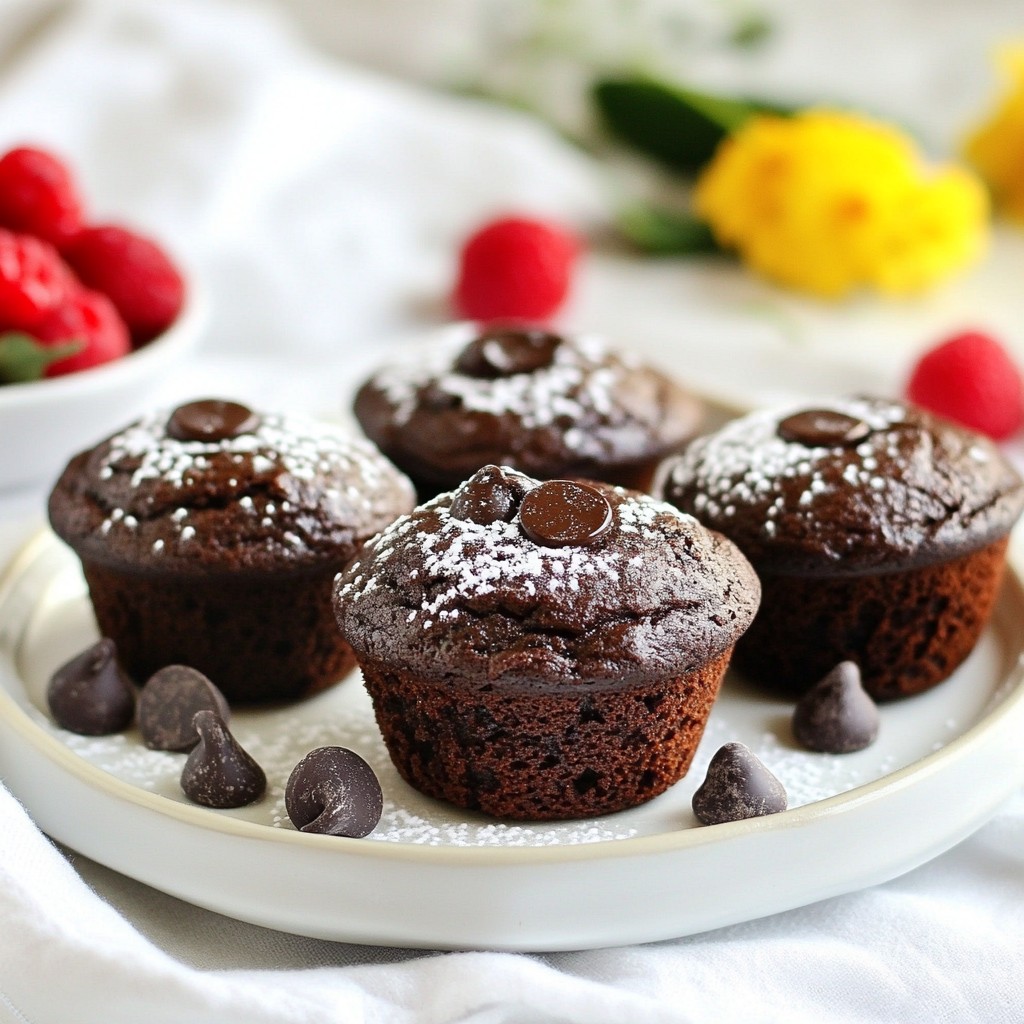 Double Chocolate Zucchini Muffins Delicious and Easy