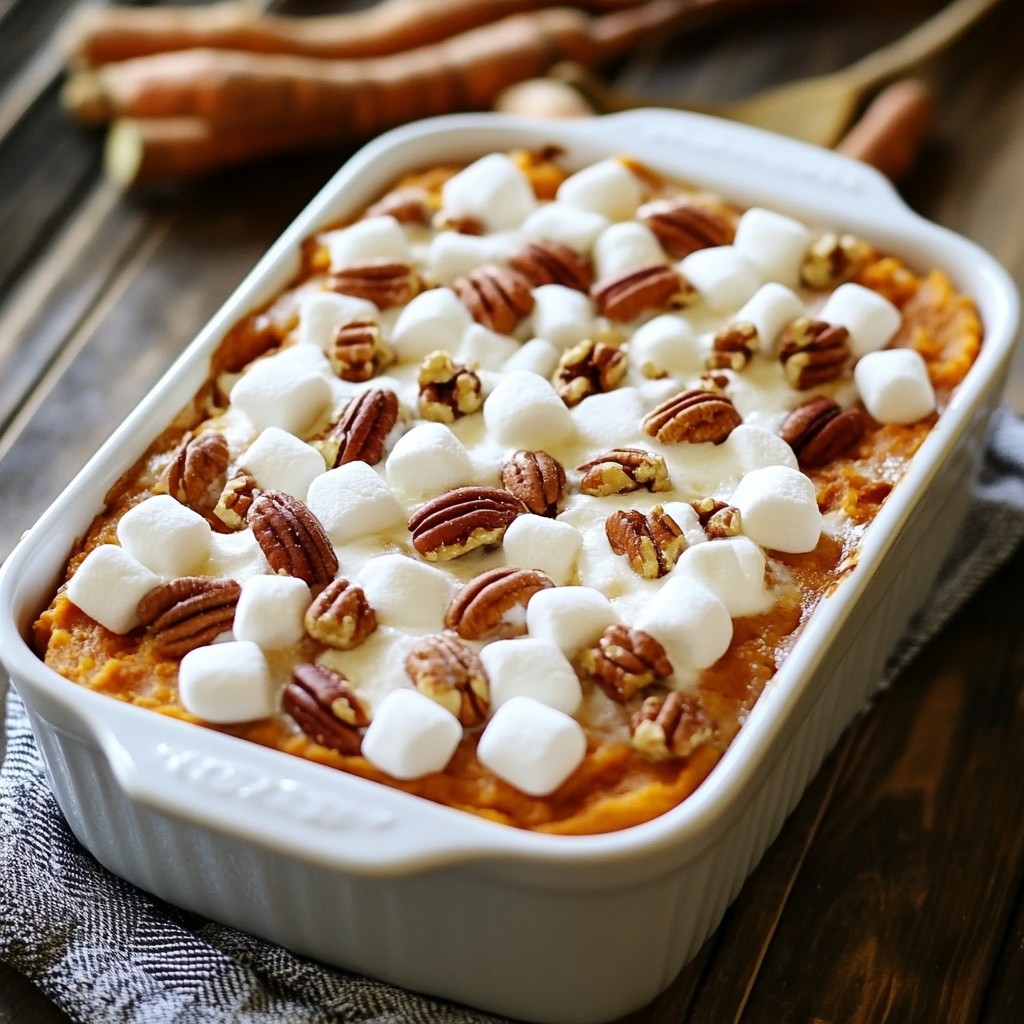 Sweet Potato Marshmallow Casserole Tasty Family Dish