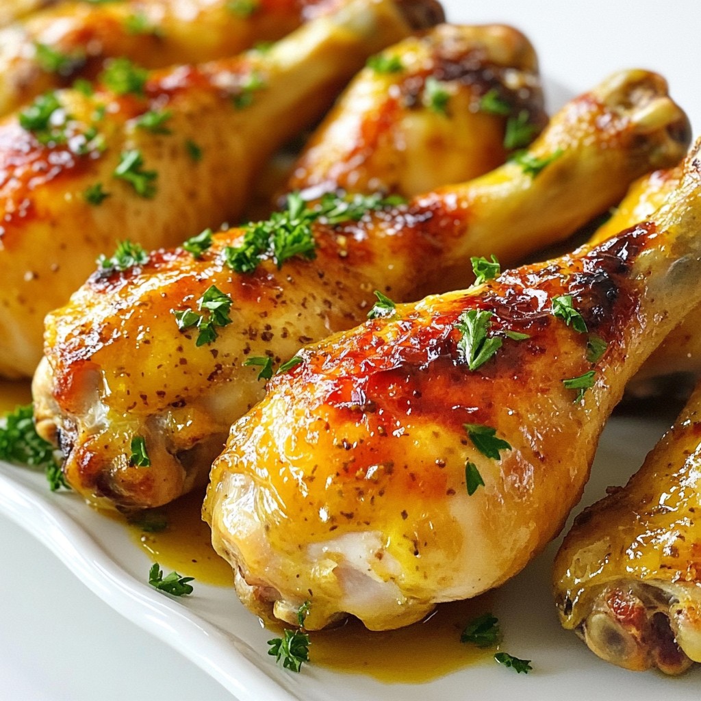 Baked Honey Mustard Chicken Drumsticks Delightfully Tasty