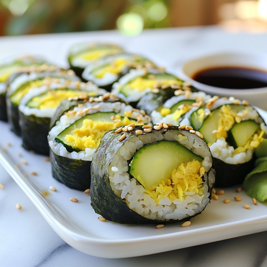 Cucumber Avocado Sushi Rolls Fresh and Tasty Delight