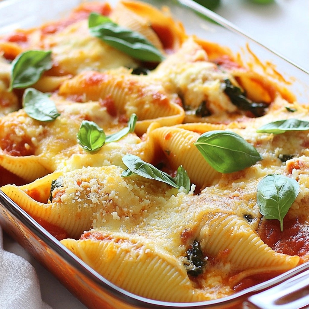 Cheesy Spinach and Ricotta Stuffed Shells Delight