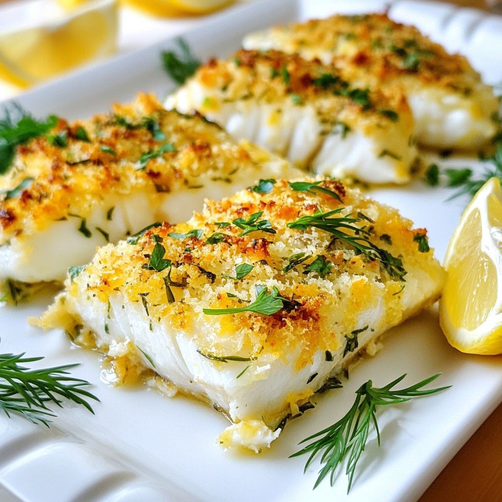 Herb Crusted Cheesy Baked Fish Fillets Delight